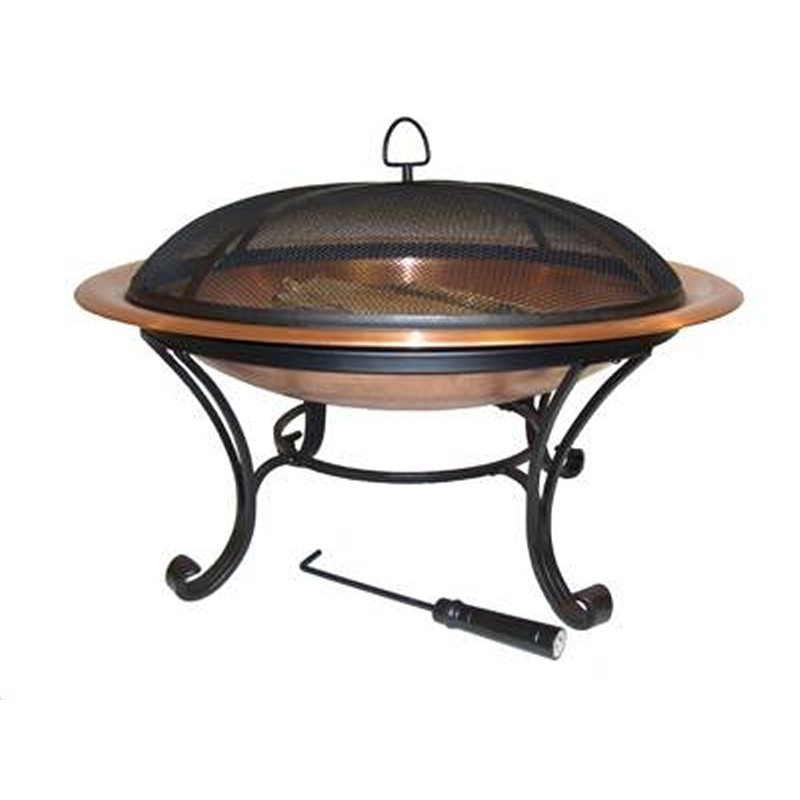 Round Copper Fire Pit 40" AD114 CozyDays