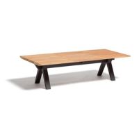 Vieques Modern Outdoor Coffee Table 55 inch with Teak Top GK56400-904