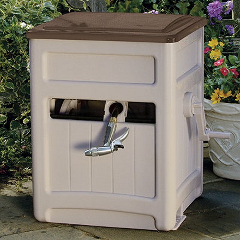 Hose Reel Hideaway Smart Trak Hose Guide and Bin SUSTB200B CozyDays