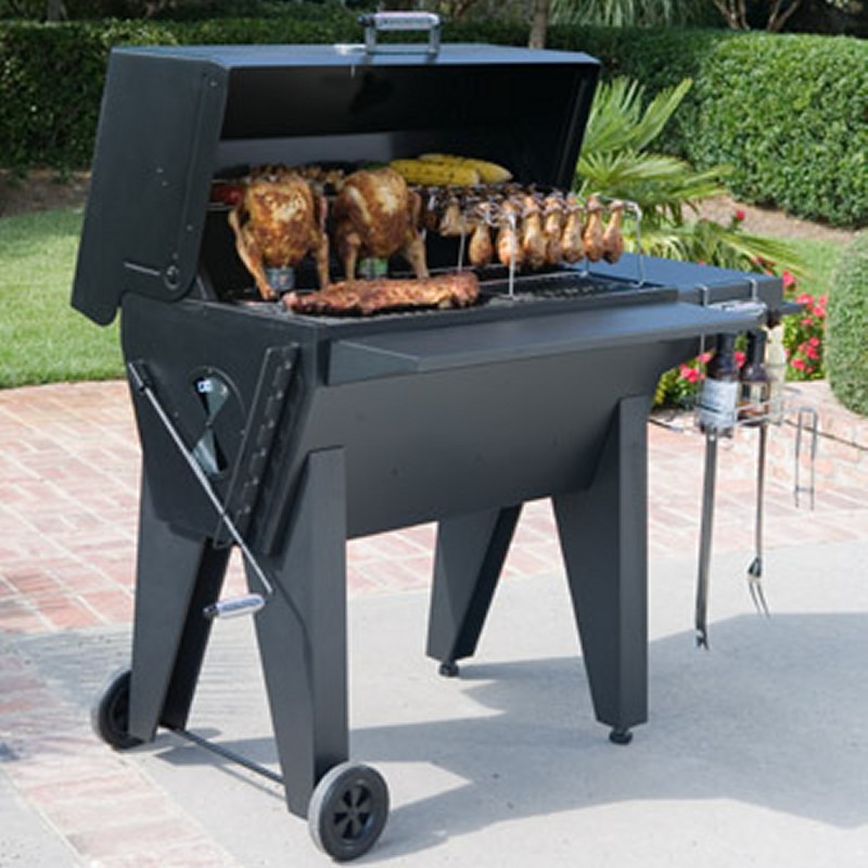 Black Steel Charcoal Barbecue Grill BY300301 CozyDays