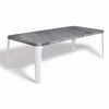 Triconfort Oblo Rectangle Outdoor Dining Table with Marble Top 88 inch TRI56520