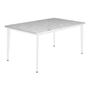 Hardy Rectangle Outdoor Dining Table with Marble Top 63 inch TRI40706
