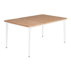 Hardy Rectangle Outdoor Dining Table with Teak Top 63 inch TRI40716