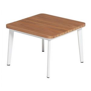 Riba Outdoor Square Side Table with Teak Top TRI40710
