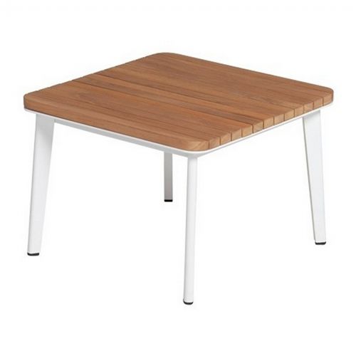 Riba Outdoor Square Side Table with Teak Top TRI40710