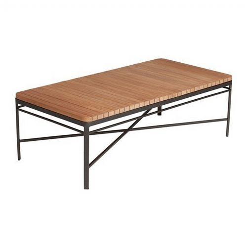 Triconfort 1950 Outdoor Rectangle Coffee Table with Teak Top TRI72707-726-TM