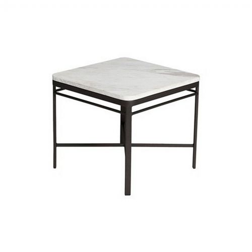 Triconfort 1950 Outdoor Square Side Table with Marble Top TRI72760-726-TM