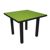 POLYWOOD® Euro Aluminum Square Outdoor Dining Table with Black Frame 36 inch PW-AT36-FAB