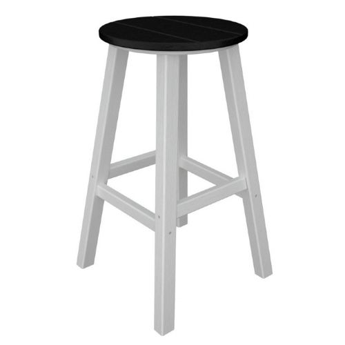 POLYWOOD® Contempo Round Outdoor Bar Stool Traditional PW-BAR130