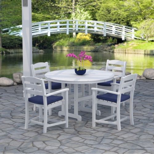 POLYWOOD® La Casa Outdoor Dining Set 5 Piece with Arm Chairs PW-PWS132-1
