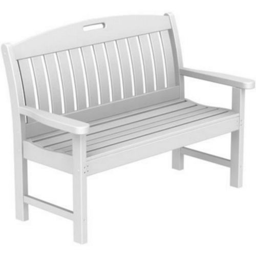 POLYWOOD® Nautical Garden Bench w/arms 48 inches PW-NB48