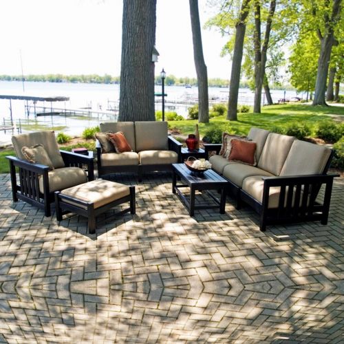 POLYWOOD® Plastic Club Mission Patio Deepseating Set 7 Piece PW-7ACMC