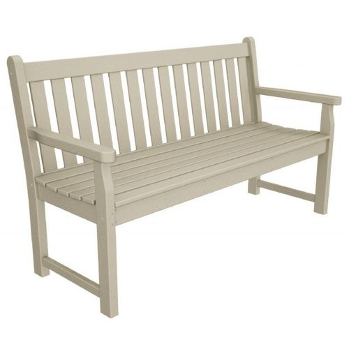 POLYWOOD® Plastic Traditional Garden Bench with arms 60 inches PW-TGB60