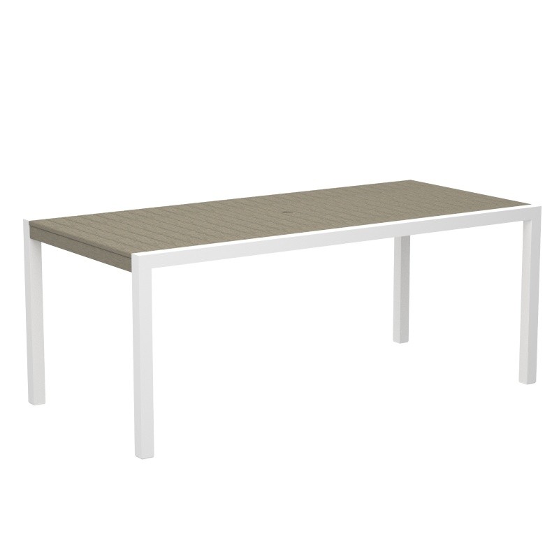 POLYWOOD® Mod Rectangle Outdoor Dining Table 36" × 73" with Traditional