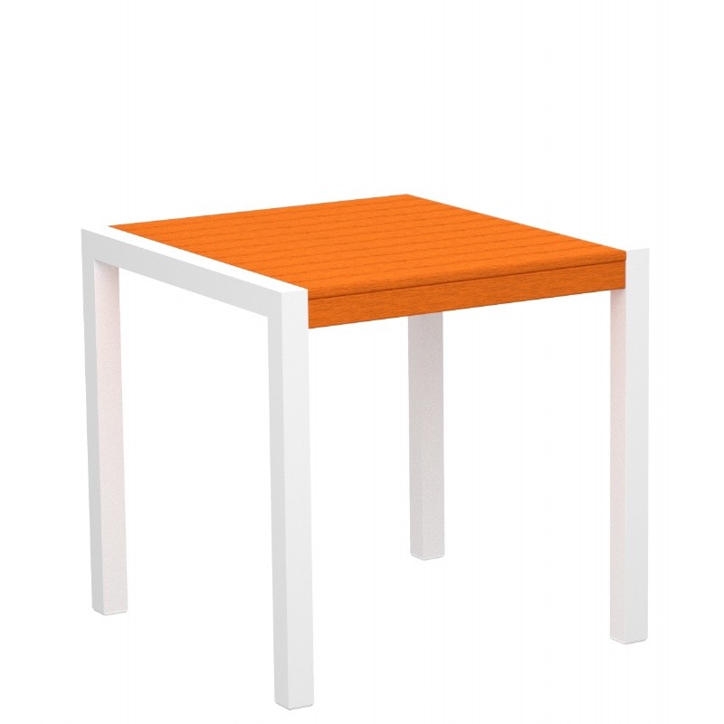 POLYWOOD® Mod Square Outdoor Dining Table 30 inch with Vibrant Slats PW8000 CozyDays