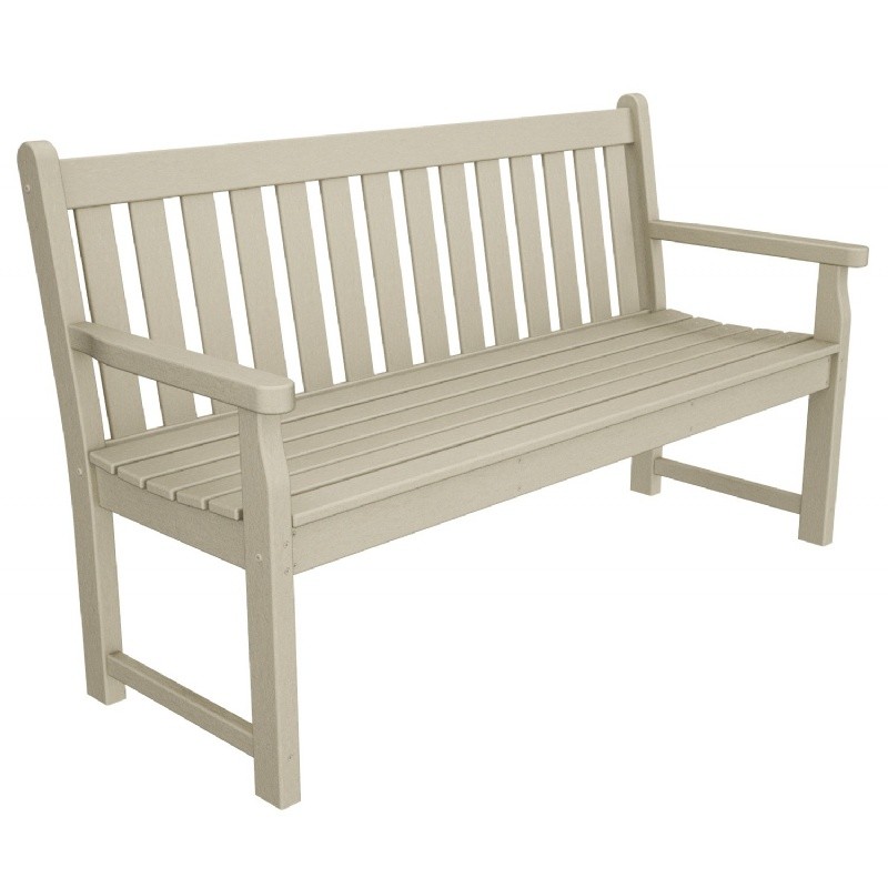 POLYWOOD® Plastic Traditional Garden Bench with arms 60 inches PWTGB60 CozyDays