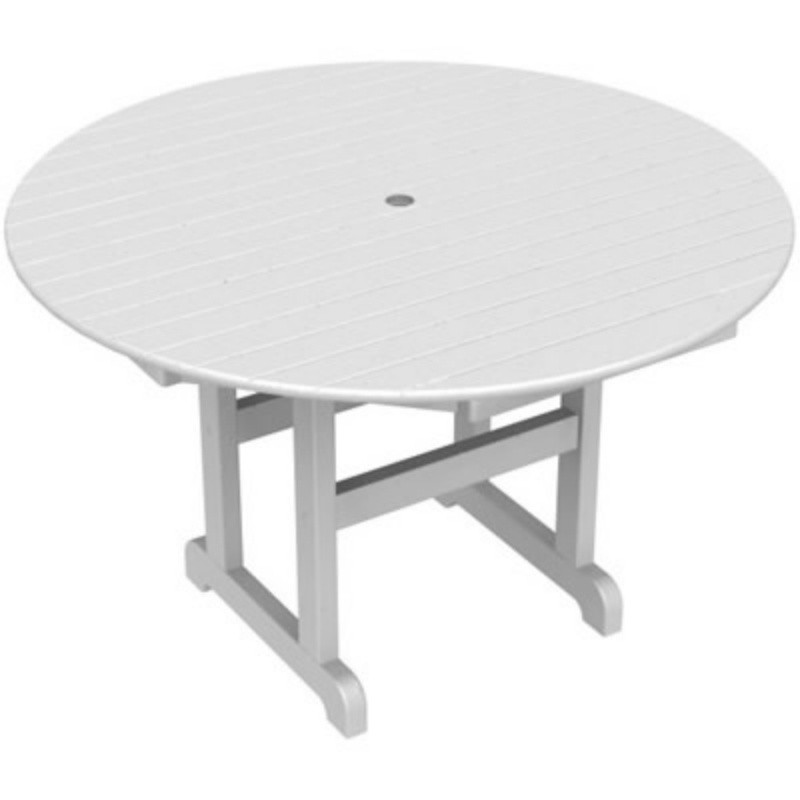 POLYWOOD® Round Outdoor Dining Table 48 inch PWRT248 CozyDays