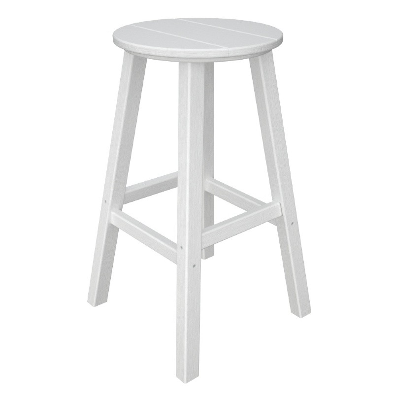 POLYWOOD® Traditional Round Outdoor Bar Stool PWBAR230 CozyDays