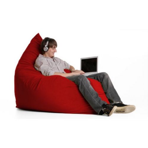Jaxx Pillow Sac Bean Bag Chair Microsuede Cinnabar FL-ZJF-PIL-MS02