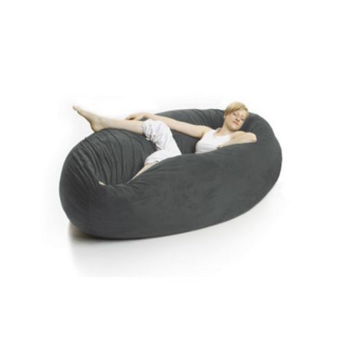 Zak Cocoon Bean Bag Chair Microsuede Charcoal FL-ZK-COON-MS03