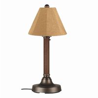Bahama Weave 30 inch Outdoor Table Lamp Red Castagno & Bronze PLC-26183