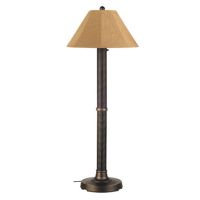 Bahama Weave 60 inch Outdoor Floor Lamp Dark Mahogany & Bronze PLC-26167
