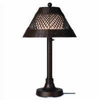 Java Outdoor Table Lamp 34 × 2 inches Walnut Wicker PLC-15217