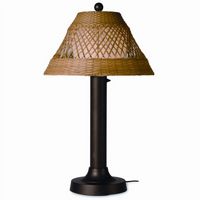 Java Outdoor Table Lamp 34 × 3 inches Honey Wicker PLC-16257