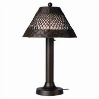 Java Outdoor Table Lamp 34 × 3 inches Walnut Wicker PLC-15257