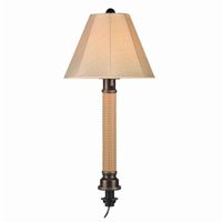 Outdoor Wicker Umbrella Table Lamp Cream & Bronze PLC-20784
