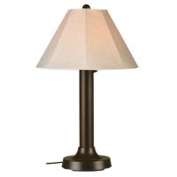 Seaside Table Lamp with Bronze Body & Antique Beige Linen Sunbrella Shade Fabric PLC-20617