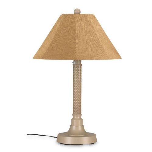 Bahama Weave 34 inch Outdoor Table Lamp Thin Stand Mojavi & Bronze PLC-26155