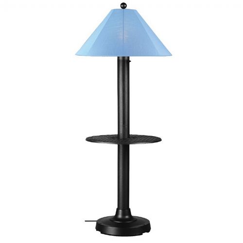 Catalina Outdoor Floor Lamp with Table Black PLC-39690
