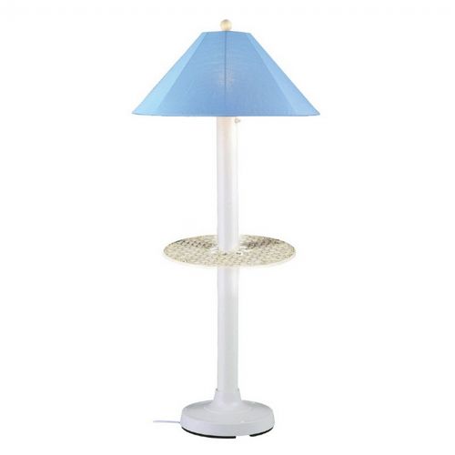 Catalina Outdoor Floor Lamp with Table White PLC-39691