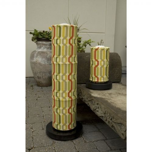 PatioGlo LED Floor Lamp, Bright White, New Twist Seaweed Fabric Cover PLC-64850