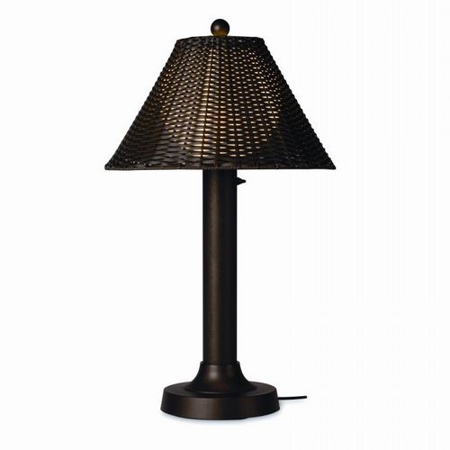 Tahiti 2 Outdoor Table Lamp 34x3 Walnut Wicker PLC-17257-BR