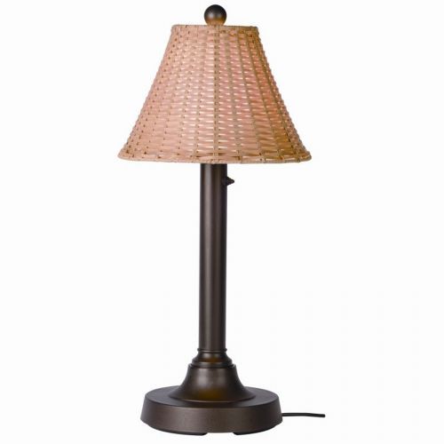 Tahiti 2 Patio Table Lamp 30 inch Honey Wicker PLC-18227-BR