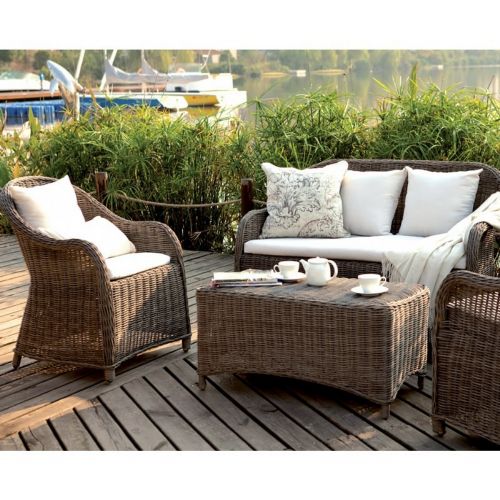 Amelie Traditional Wicker Club Seating Set 4 Piece CA-989-SET4