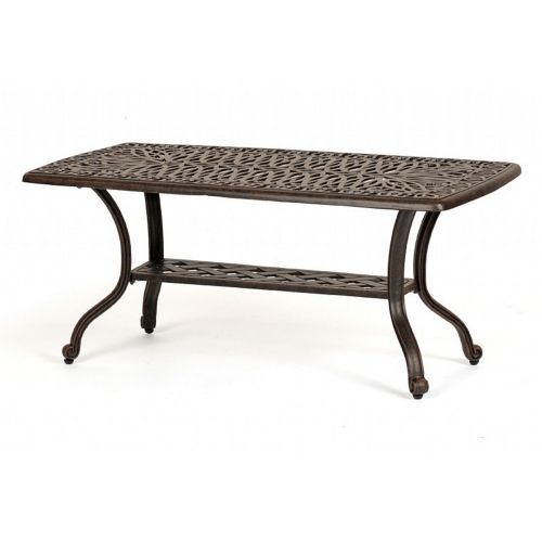 Florence Cast Aluminum Outdoor Coffee Table 42 inch Rectangle CA-777-F