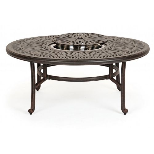 Florence Cast Aluminum Outdoor Coffee Table 52 inch Round CA-777AB-52