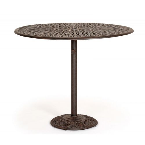 Florence Cast Aluminum Outdoor Dining Bar Table 48 inch Round CA-777-P