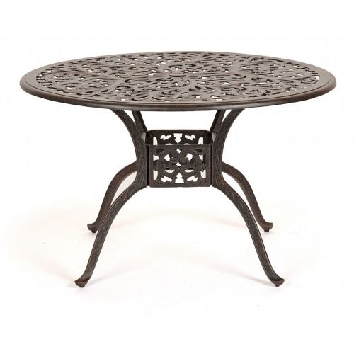 Florence Cast Aluminum Outdoor Dining Table 48 inch Round CA-777-A