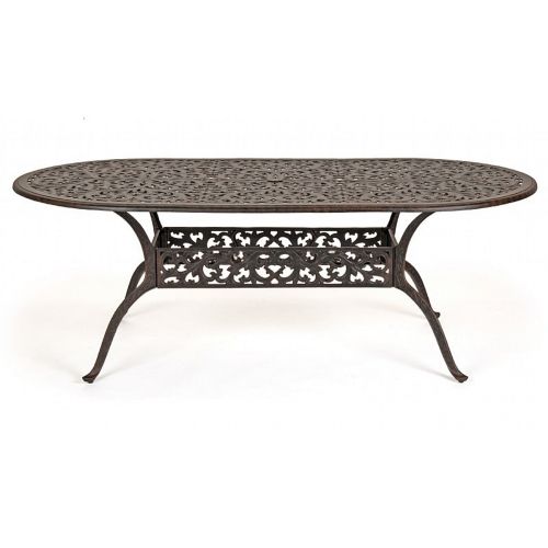 Florence Cast Aluminum Outdoor Dining Table 84 inch Oval CA-777-B