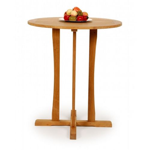 Modern Teak Round Bar Height Bistro Table 36 inch CA-50170