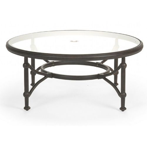 Origin Cast Aluminum Round Coffee Table, 42 Inch Round Coffee Table Glass