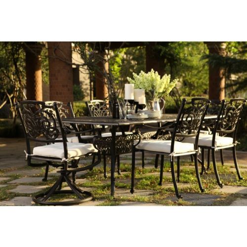 R Palace Cast Aluminum Outdoor Dining Set 7 pc. CA-PALACE-7D