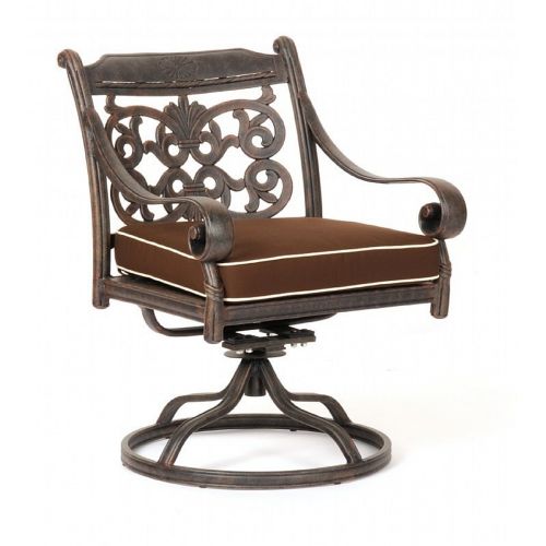 Victoria Cast Aluminum Garden Dining Swivel Chair CA-8085-11