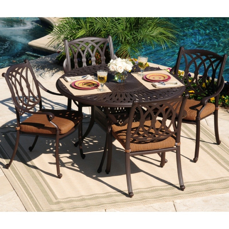 Carmel Cast Aluminum Outdoor Dining Set 5 pc. CA7006102 CozyDays