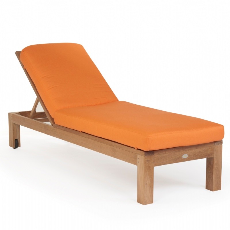 Modern Teak Patio Chaise Lounge CA50218 CozyDays