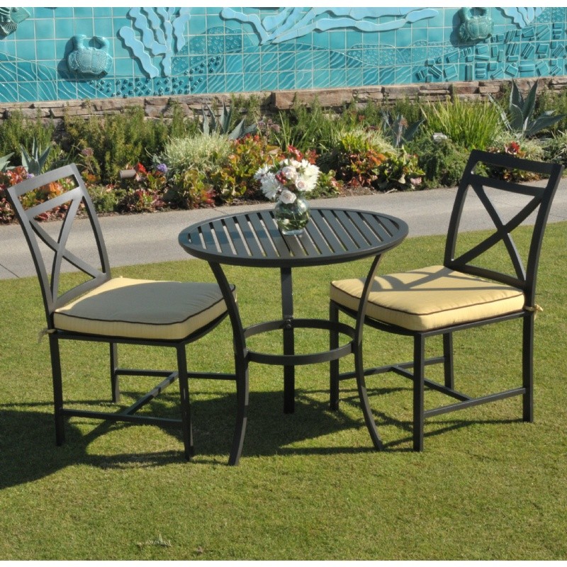 San Michelle Cast Aluminum Bistro Set 3 Piece CA8074BIS1 CozyDays